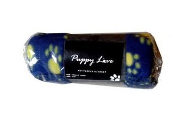 Puppy Love Dog Blanket With Paw Print